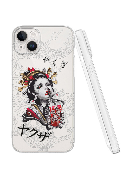 Силиконовый чехол для Apple iPhone 14 Plus "Geisha Bloody"