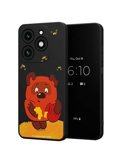 Силиконовый чехол для Tecno Spark 20 "Винни-Пух: Медвежонок и мед"