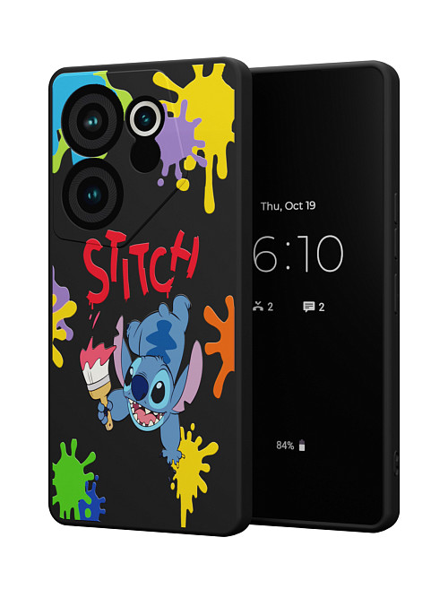 Силиконовый чехол для Tecno Camon 20 premier "NOVEL: Ститч paints"