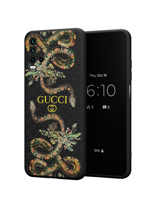 Силиконовый чехол для Xiaomi Redmi 9T "NOVEL: Gucci"