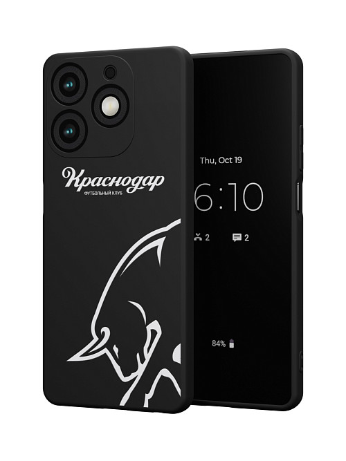 Силиконовый чехол для Tecno Spark 10 Pro "Краснодар: Бык"