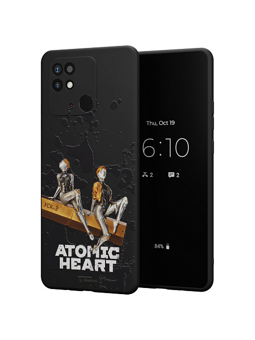 Силиконовый чехол для Xiaomi Redmi 10C/POCO C40 "Atomic Heart: Боевые близняшки"