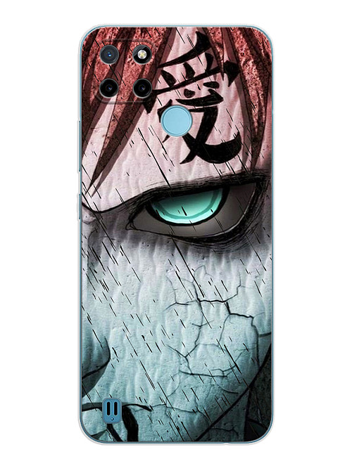 Силиконовый чехол для realme C21Y/C25Y Naruto Shippuden - Gaara grimm face