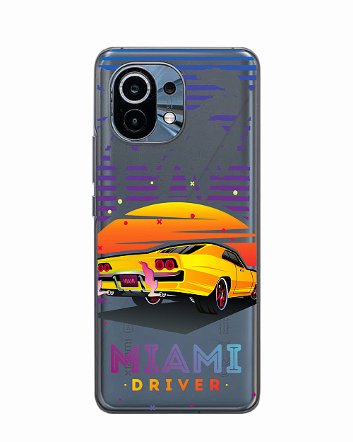 Силиконовый чехол для Xiaomi Mi 11 "Miami driver"