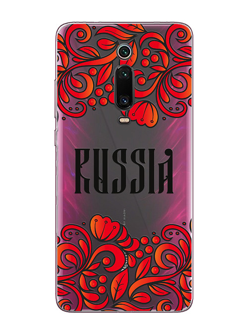 Силиконовый чехол для Xiaomi Mi 9T Россия орнамент