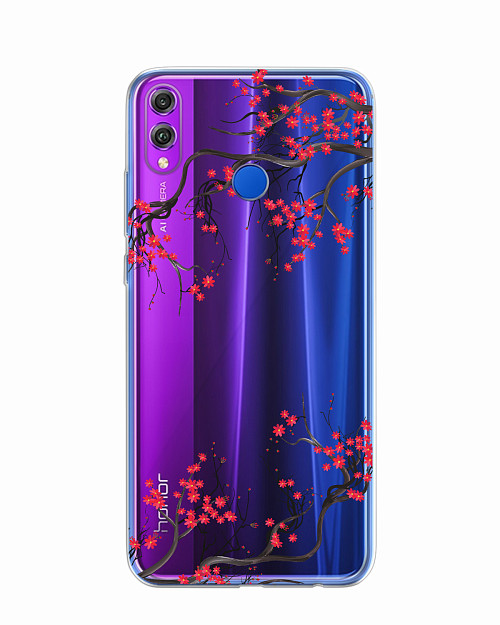 Силиконовый чехол для Honor 8X (2018) Цветы сакуры