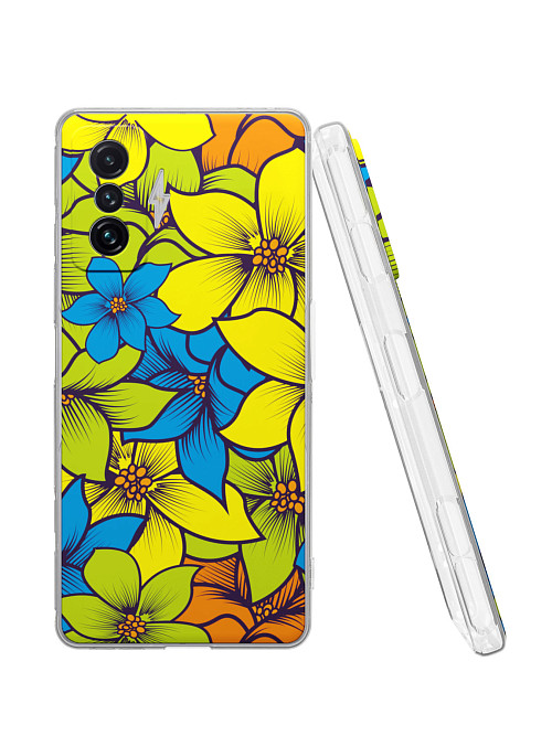 Силиконовый чехол для Xiaomi Redmi K50 Gaming Edition "Цветы ваниль"