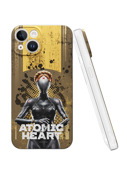 Силиконовый чехол для Apple iPhone 14 "Atomic Heart: Левая близняшка"