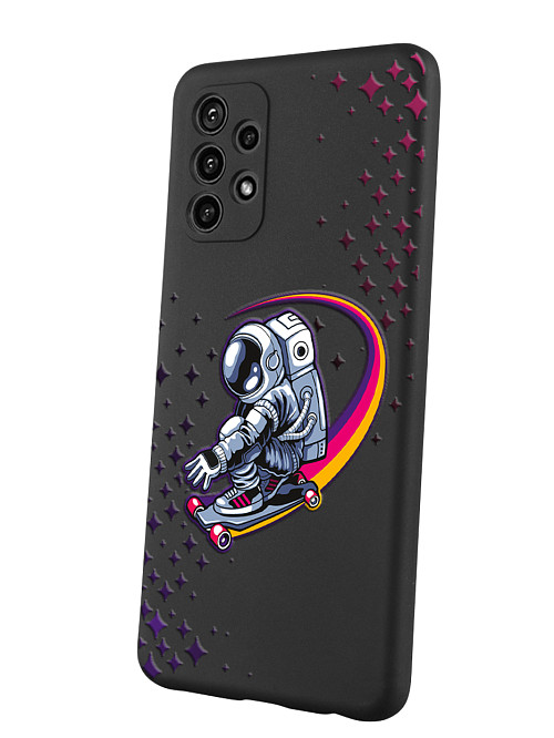 Силиконовый чехол для Samsung Galaxy A32 (4G) "Космонавт на скейте"