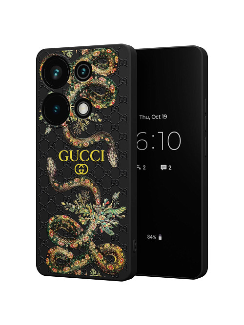 Силиконовый чехол для Poco M6 Pro (4G) "NOVEL: Gucci"