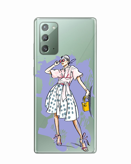Силиконовый чехол для Samsung Galaxy Note 20 Стильная девушка