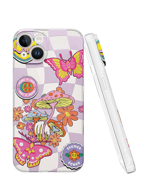 Силиконовый чехол для Apple iPhone 14 "Flower power"