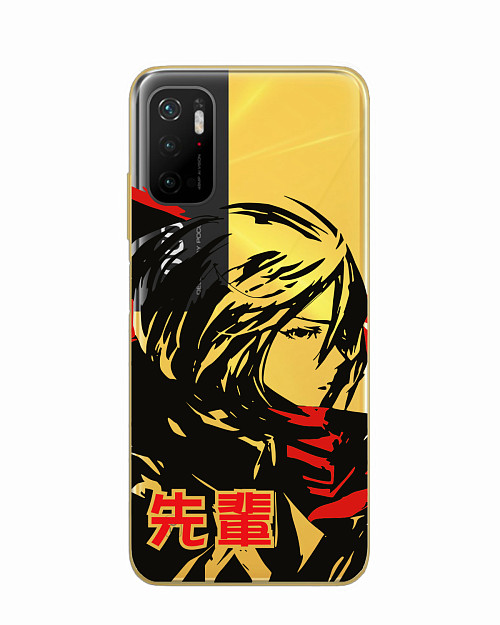 Силиконовый чехол для Poco M3 Pro Атака титанов - Mikasa Ackerman