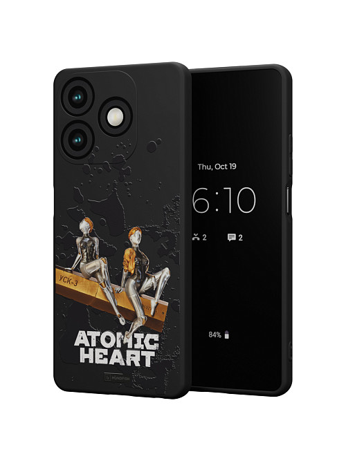 Силиконовый чехол для Tecno Spark 10 "Atomic Heart: Боевые близняшки"