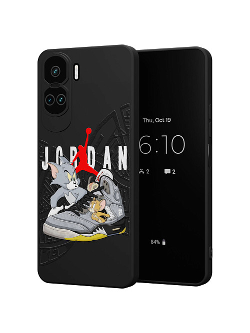 Силиконовый чехол для Honor X50i "NOVEL: Том и Джери х Nike"