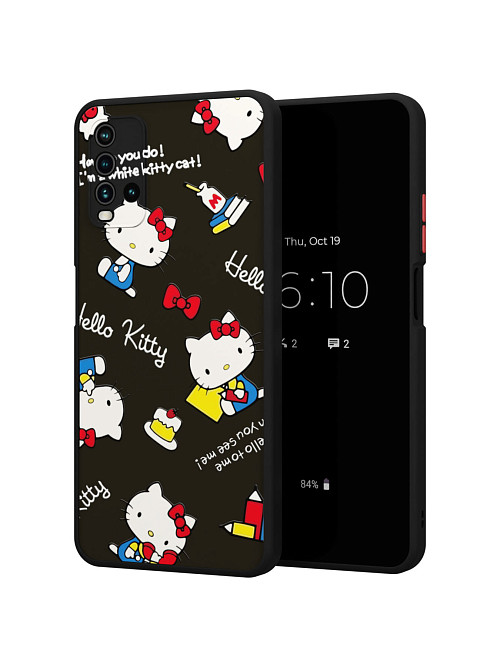 Противоударный чехол для Xiaomi Redmi 9T "NOVEL: Хеллоу Китти торт"