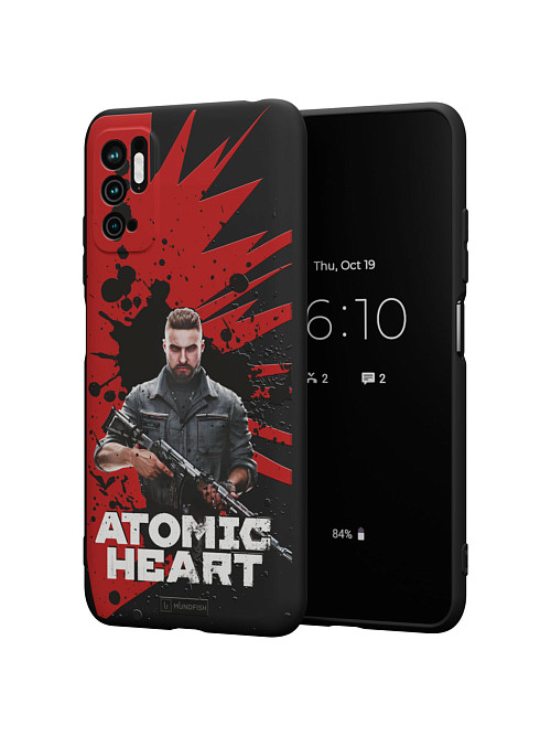 Силиконовый чехол для Xiaomi Redmi Note 10T "Atomic Heart: Майор Нечаев"