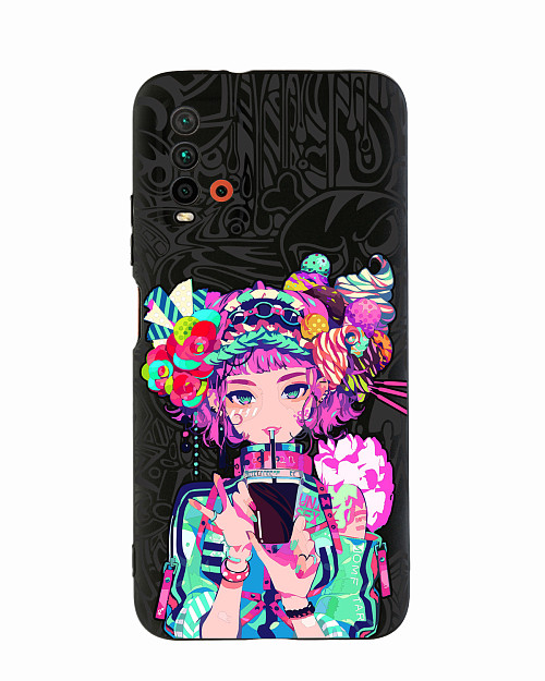 Силиконовый чехол для Xiaomi Redmi 9T "Lolipop girl"