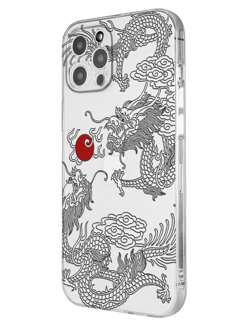 Силиконовый чехол для Apple iPhone 12 Pro Max Японский дракон