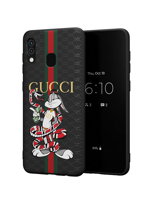 Силиконовый чехол для Samsung Galaxy A30 "NOVEL: Багз Банни Gucci"