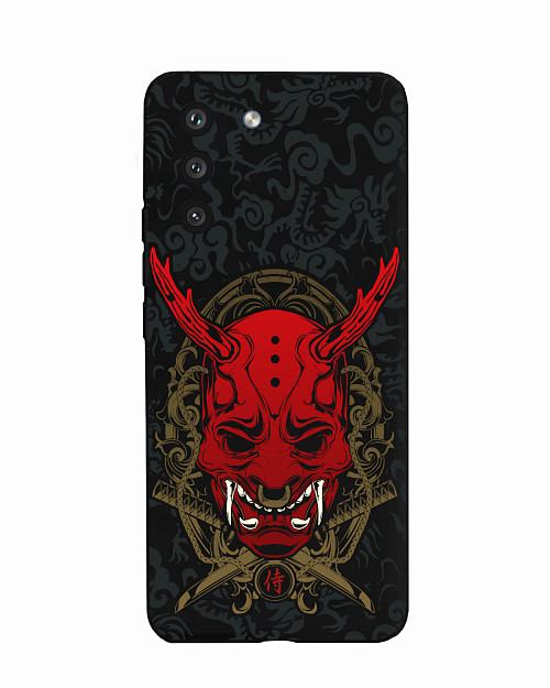 Силиконовый чехол для Samsung Galaxy S21 FE Red Oni mask