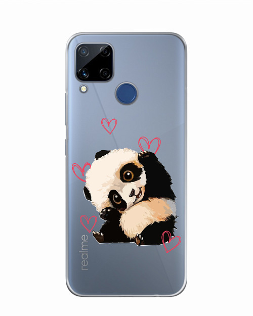 Силиконовый чехол для Realme C15 Милая панда