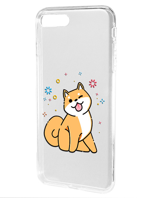 Силиконовый чехол для Apple iPhone 8 Plus "Собака Сиба-ину"