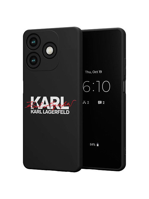 Силиконовый чехол для Tecno Spark 10 "NOVEL: Lagerfeld V.2"