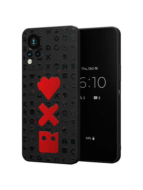 Силиконовый чехол для Infinix Hot 12 G88 "Love Death Robots"