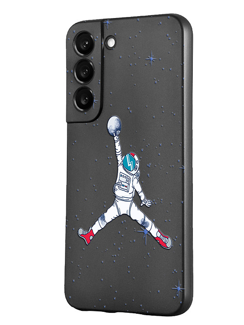 Силиконовый чехол для Samsung Galaxy S22 (5G) Космический баскетбол