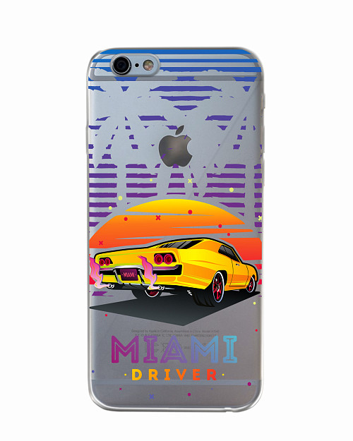 Силиконовый чехол для Apple iPhone 6S Miami driver
