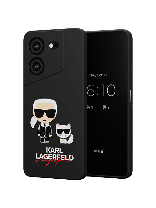 Силиконовый чехол для Tecno Pova 5 (4G) "NOVEL: Lagerfeld"