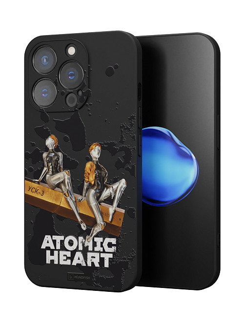 Силиконовый чехол для Apple iPhone 15 Pro "Atomic Heart: Боевые близняшки"