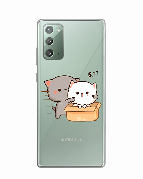 Силиконовый чехол для Samsung Galaxy Note 20 Два котика