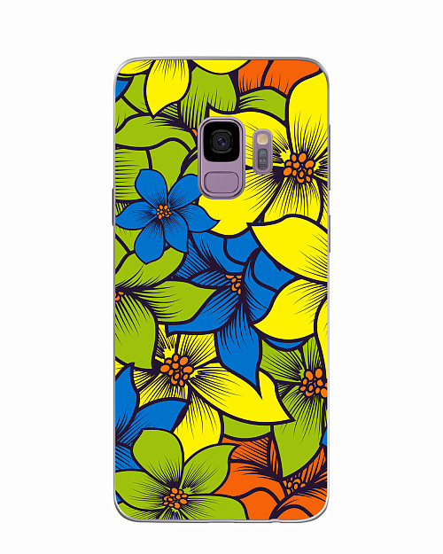 Силиконовый чехол для Samsung Galaxy S9 Цветы ваниль