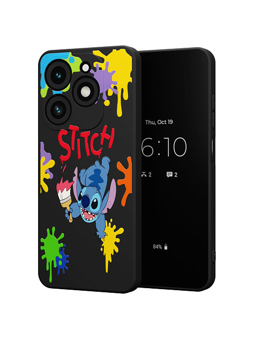 Силиконовый чехол для Tecno Spark Go 2024 "NOVEL: Stitch paints"