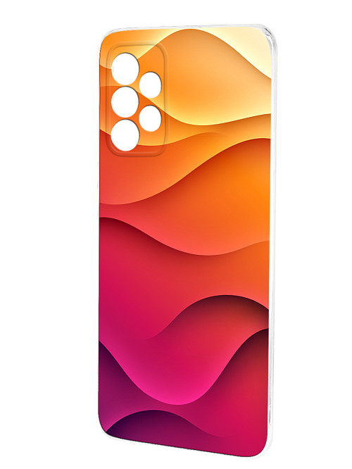 Силиконовый чехол для Samsung Galaxy A52 (4G) "Розовые волны"