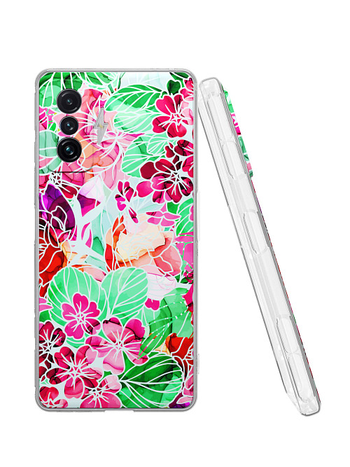 Силиконовый чехол для Xiaomi Redmi K50 Gaming Edition "Яркие цветы"