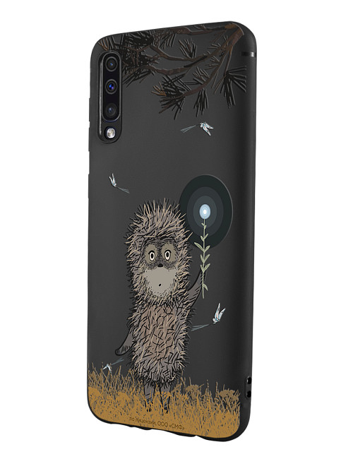 Силиконовый чехол для Samsung Galaxy A50S "Ёжик в тумане и фонарик"