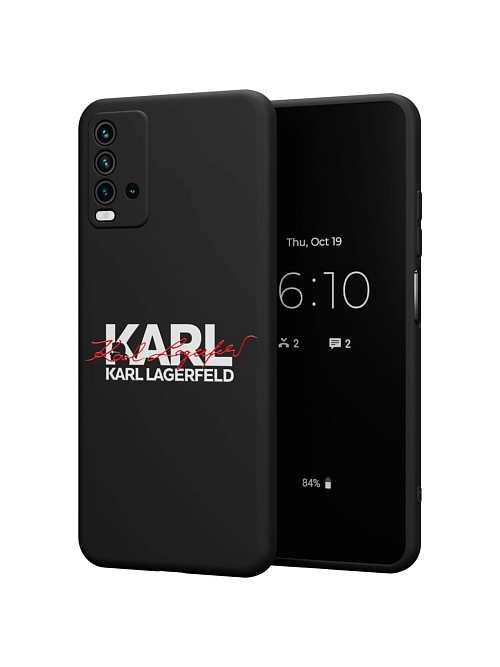 Силиконовый чехол для Xiaomi Redmi 9T "NOVEL: Lagerfeld V.2"