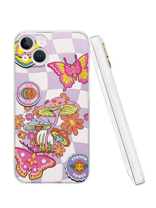 Силиконовый чехол для Apple iPhone 13 "Flower power"