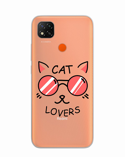 Силиконовый чехол для Xiaomi Redmi 9C Cat lovers