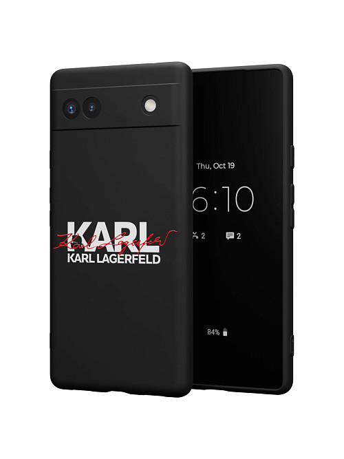 Силиконовый чехол для GooglePixel Google Pixel 6a "NOVEL: Lagerfeld V.2"