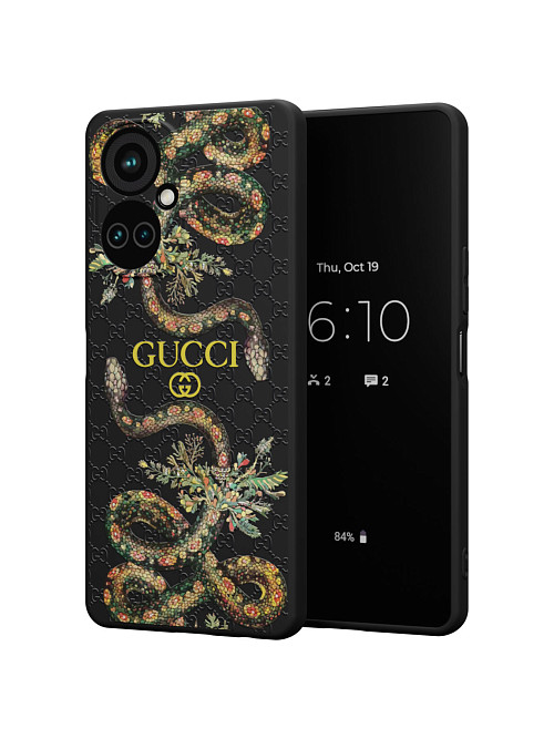 Силиконовый чехол для Tecno Camon 19 "NOVEL: Gucci"