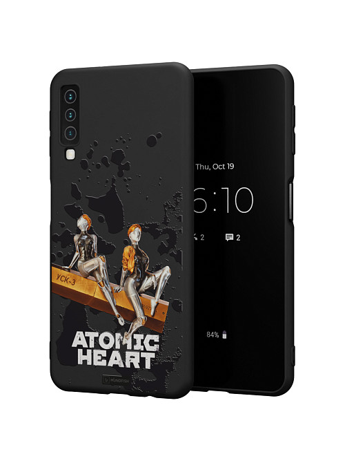 Силиконовый чехол для Samsung Galaxy A7 (2018) "Atomic Heart: Боевые близняшки"