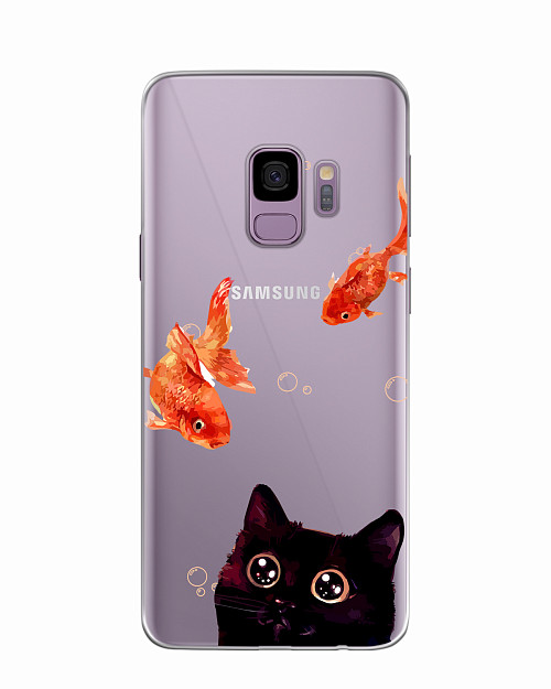 Силиконовый чехол для Samsung Galaxy S9 Усатый наблюдатель