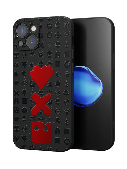 Силиконовый чехол для Apple iPhone 15 Plus "Love Death Robots"