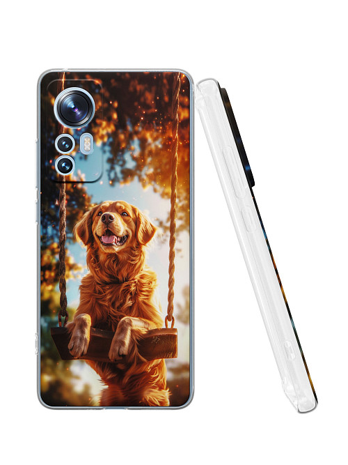 Силиконовый чехол для Xiaomi 12 "Собака на качелях"