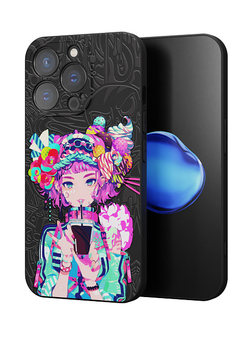 Силиконовый чехол для Apple iPhone 15 Pro "Lolipop girl"