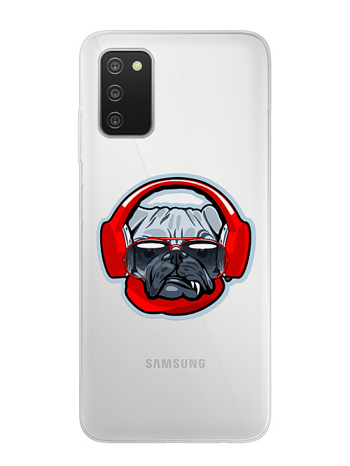 Силиконовый чехол для Samsung Galaxy A03S Собака бульдог